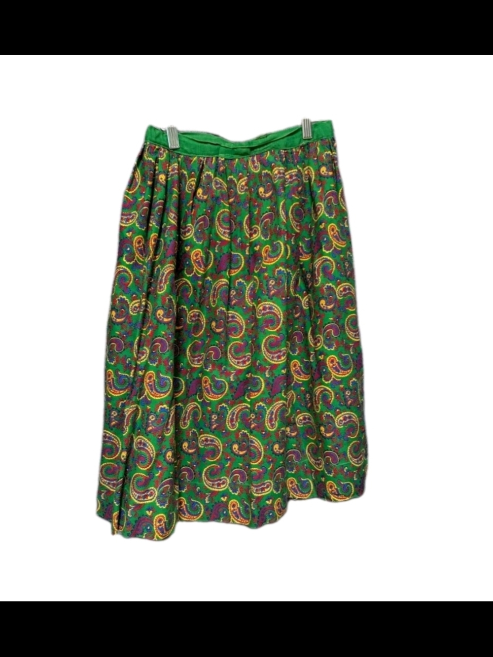 Vintage 60s Paisley Skirt Size 28W